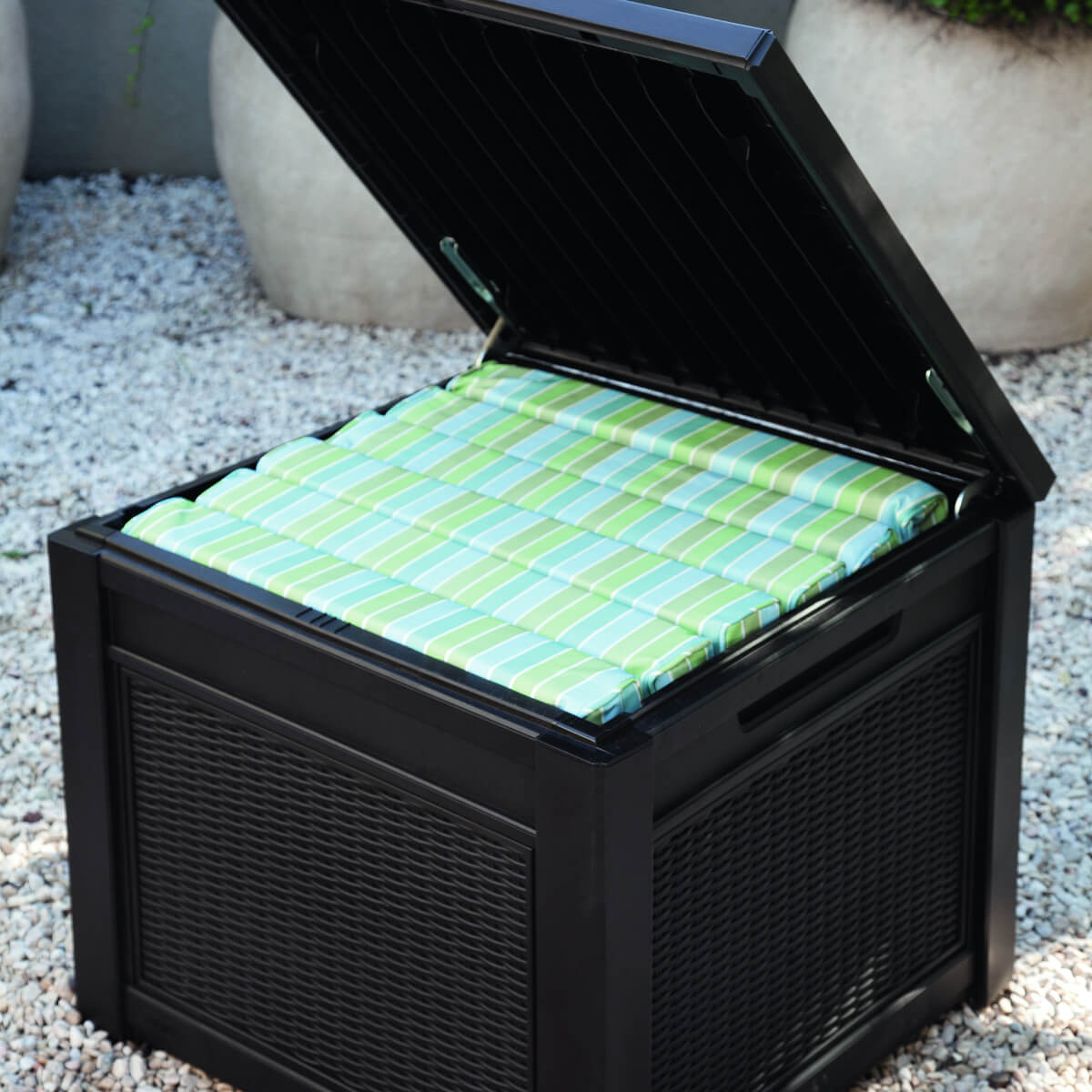 Садовый стол-сундук Keter Cube Rattan