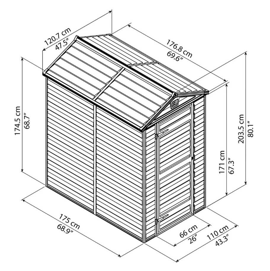 Хозблок Palram Canopia SkyLight 4х6