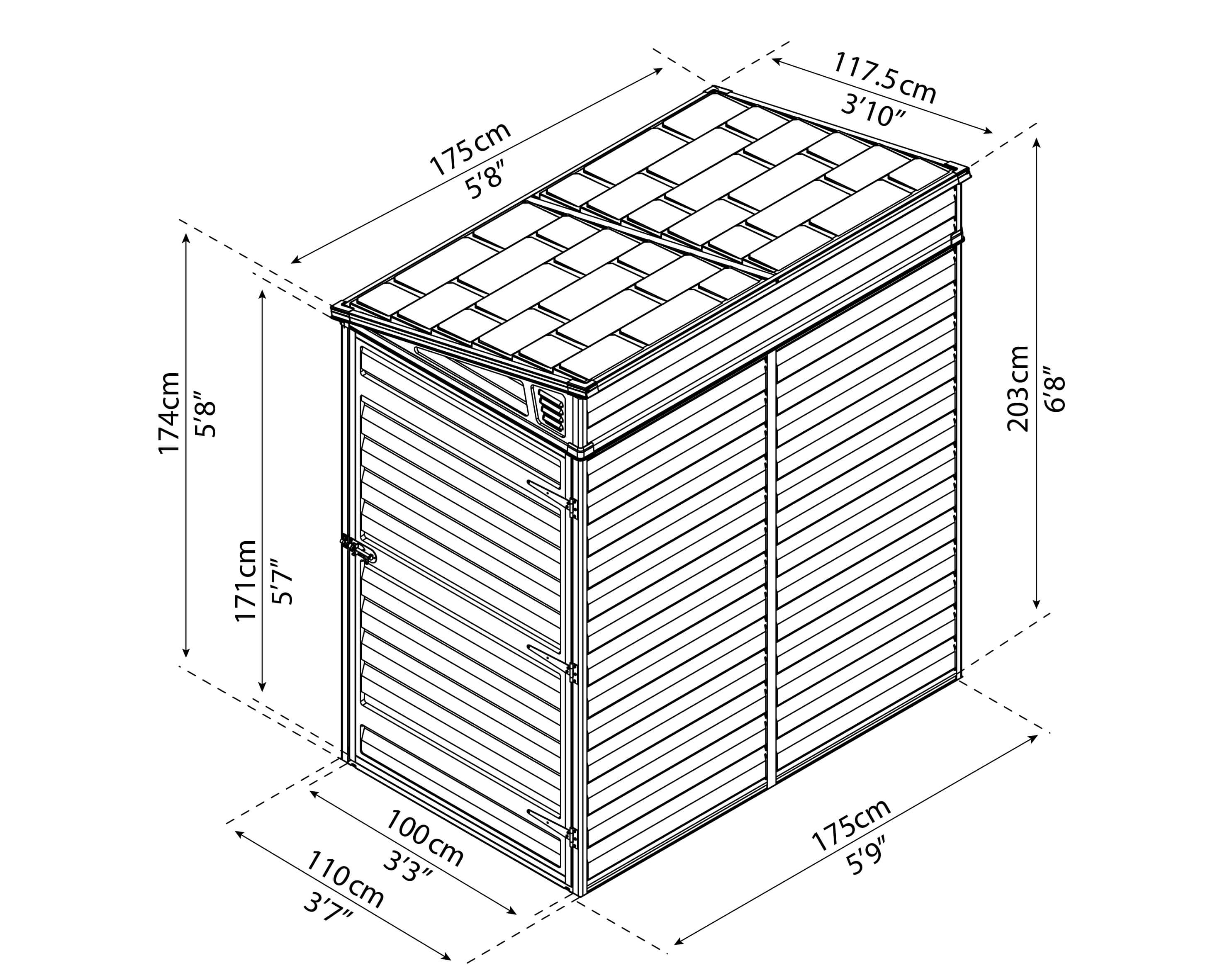 Хозблок Palram Canopia SkyLight Pent 4х6